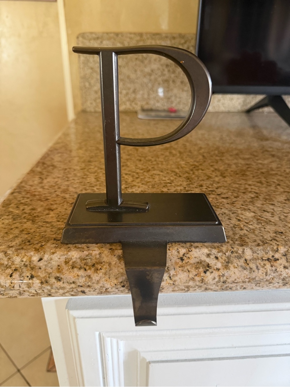 Potterybarn Metal Letter P Hook Stocking Holder